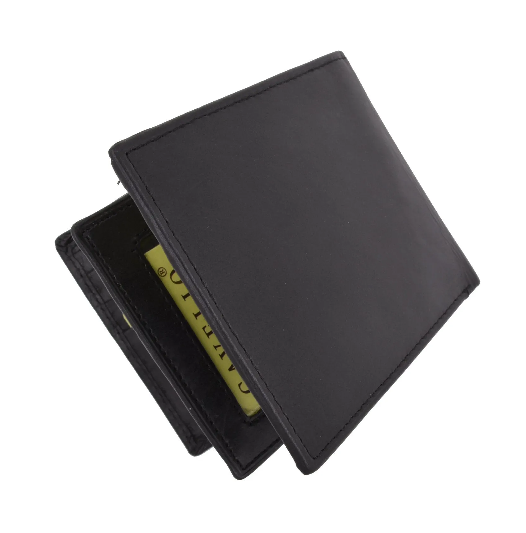 New Cavelio Multi Capacity Middle Flap ID Card Holder Bifold Wallet High Quality Genuine Leather 730052