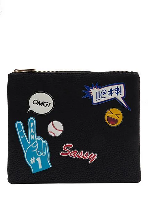 Pebble Sticker Clutch Bag