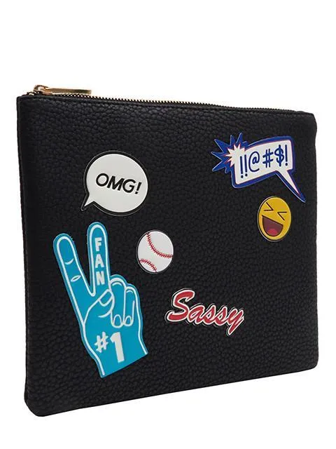 Pebble Sticker Clutch Bag