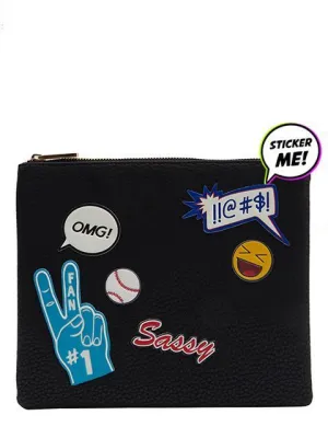 Pebble Sticker Clutch Bag