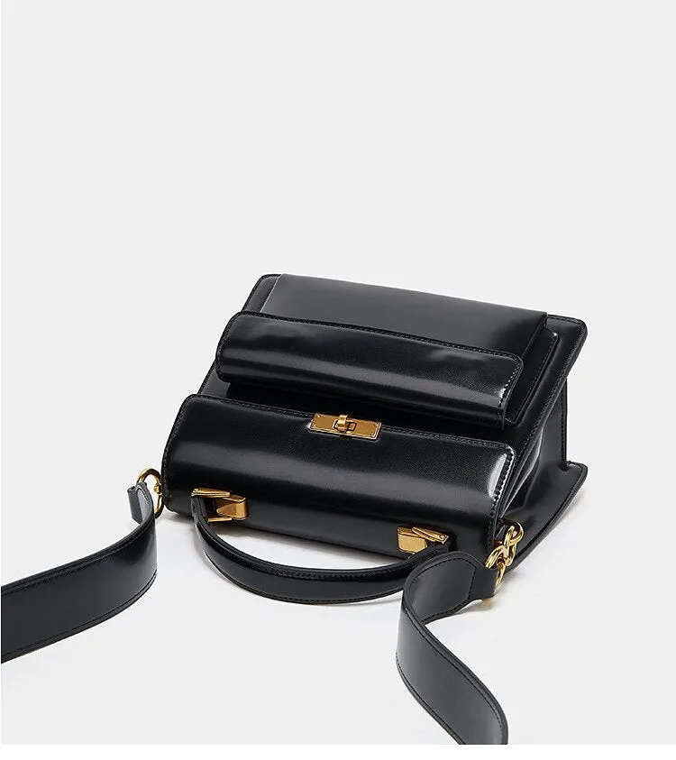 PU Leather Square Clutch Handbag