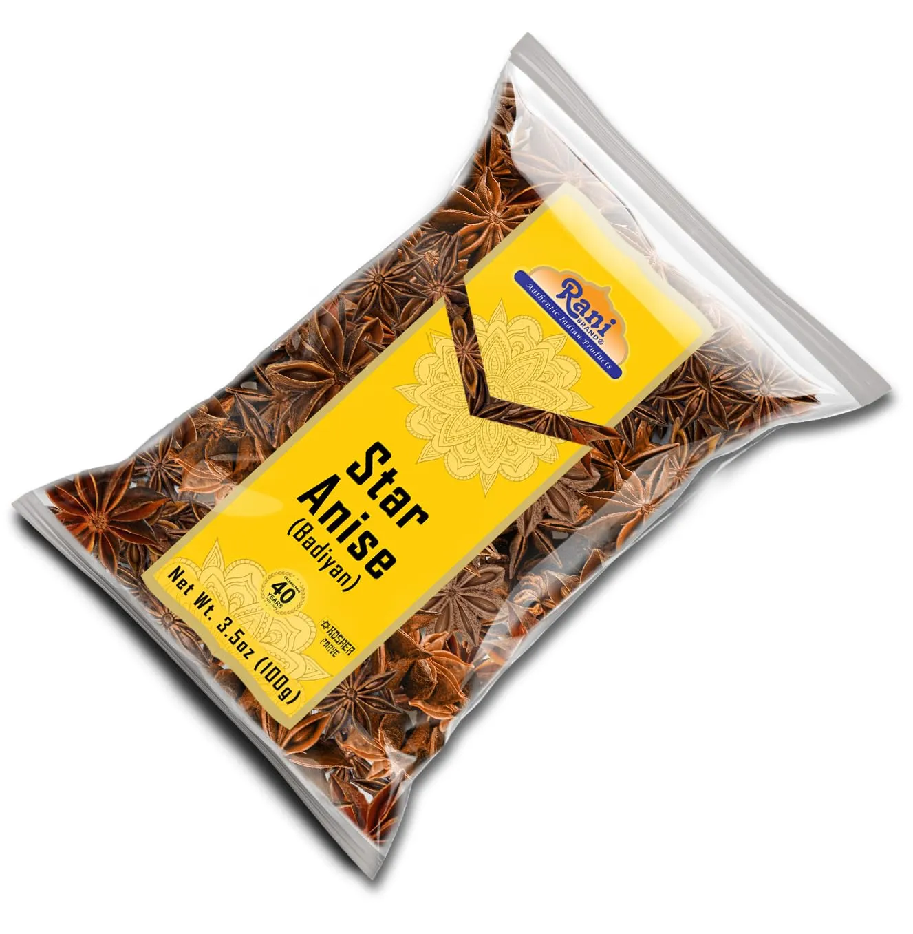 Rani Star Anise Seeds, Whole Pods (Badian Khatai) Spice 3.5oz (100g) ~ All Natural | Gluten Friendly | NON-GMO | Kosher | Vegan | Indian Origin