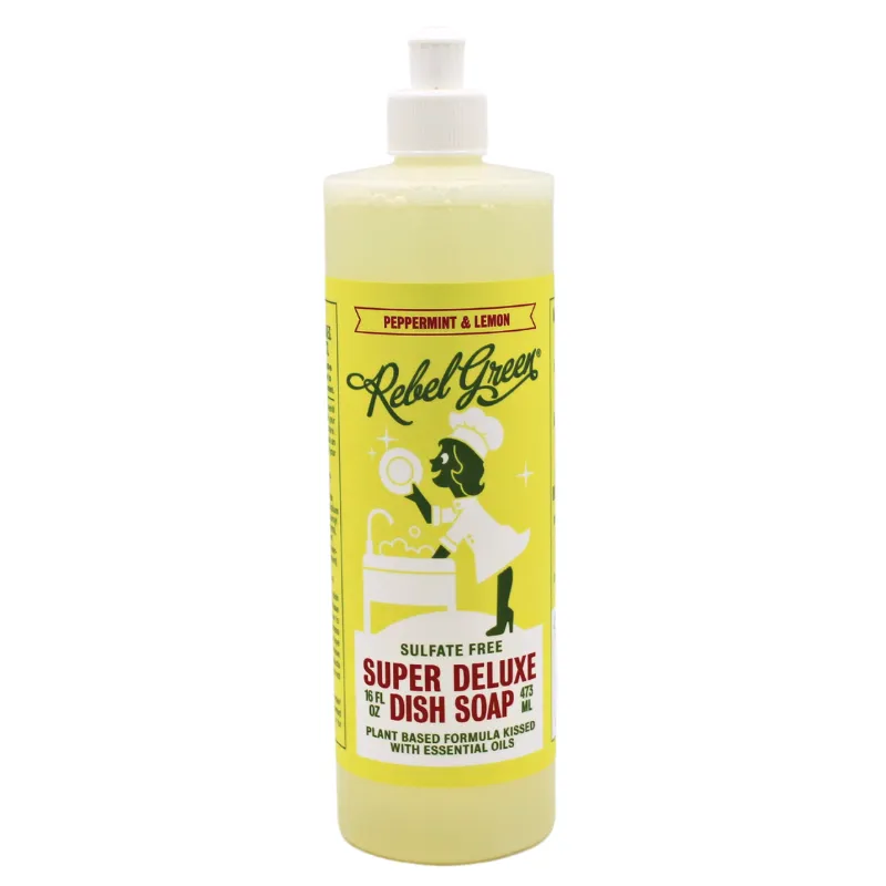 Rebel Green Dish Soap Peppermint & Lemon 16oz