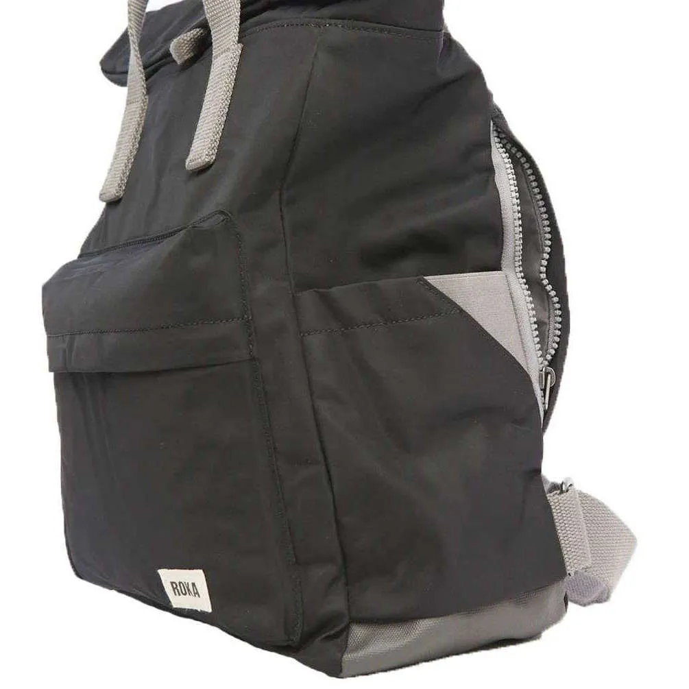 Roka Canfield B Small Sustainable Nylon Backpack - Black