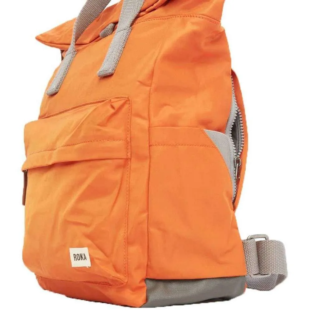 Roka Canfield B Small Sustainable Nylon Backpack - Burnt Orange