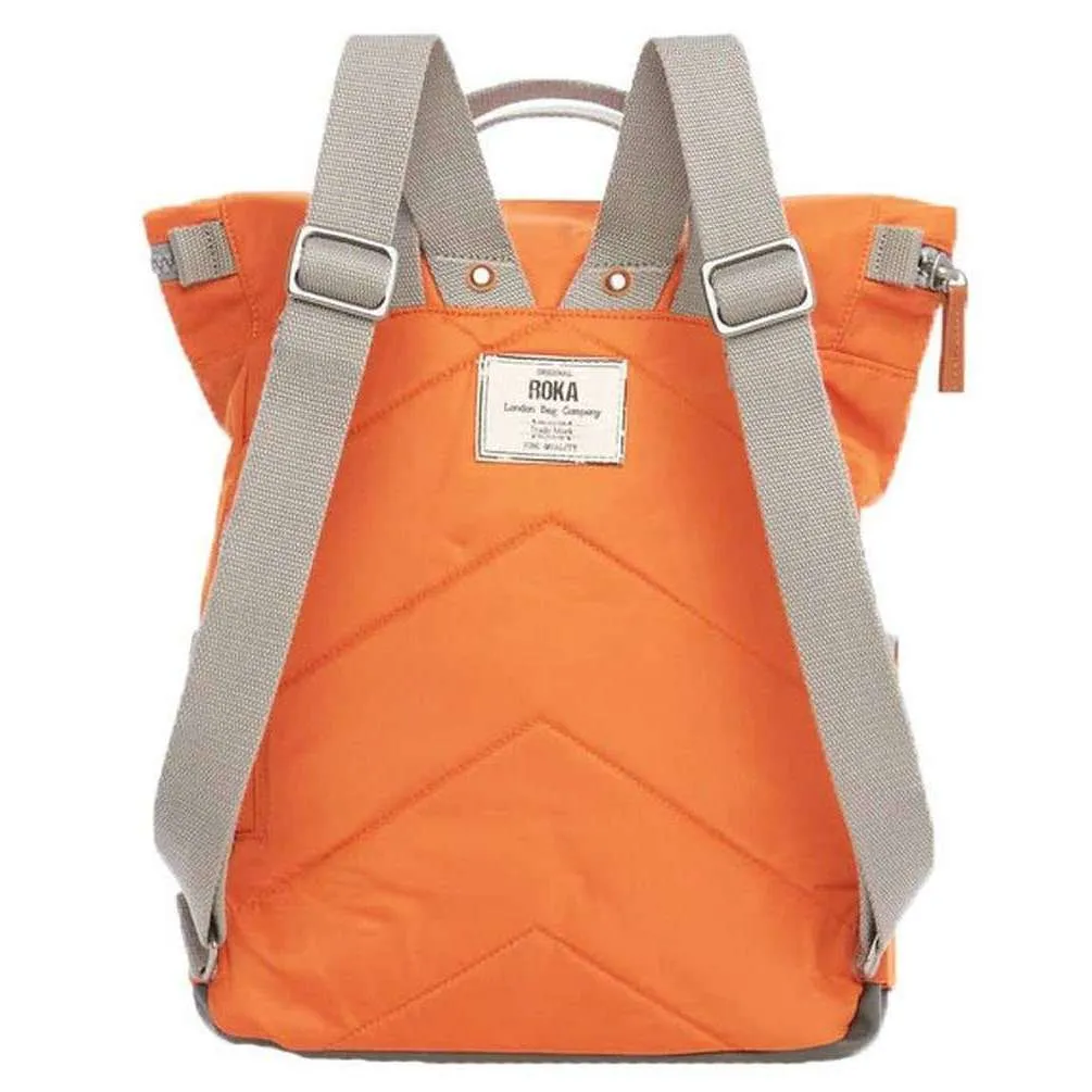 Roka Canfield B Small Sustainable Nylon Backpack - Burnt Orange