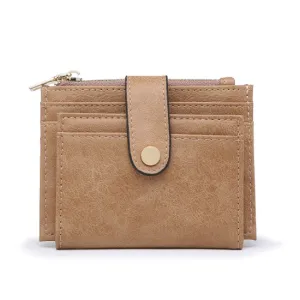 Sam Mini Snap Wallet/Card Holder - Mocha