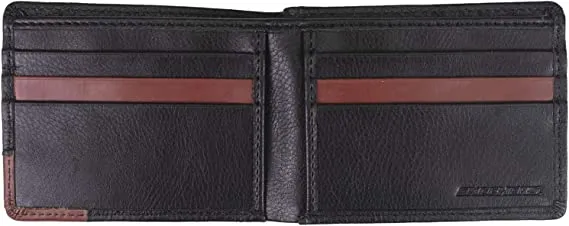 Skechers Men's Passcase RFID Leather Wallet with Flip Pocket