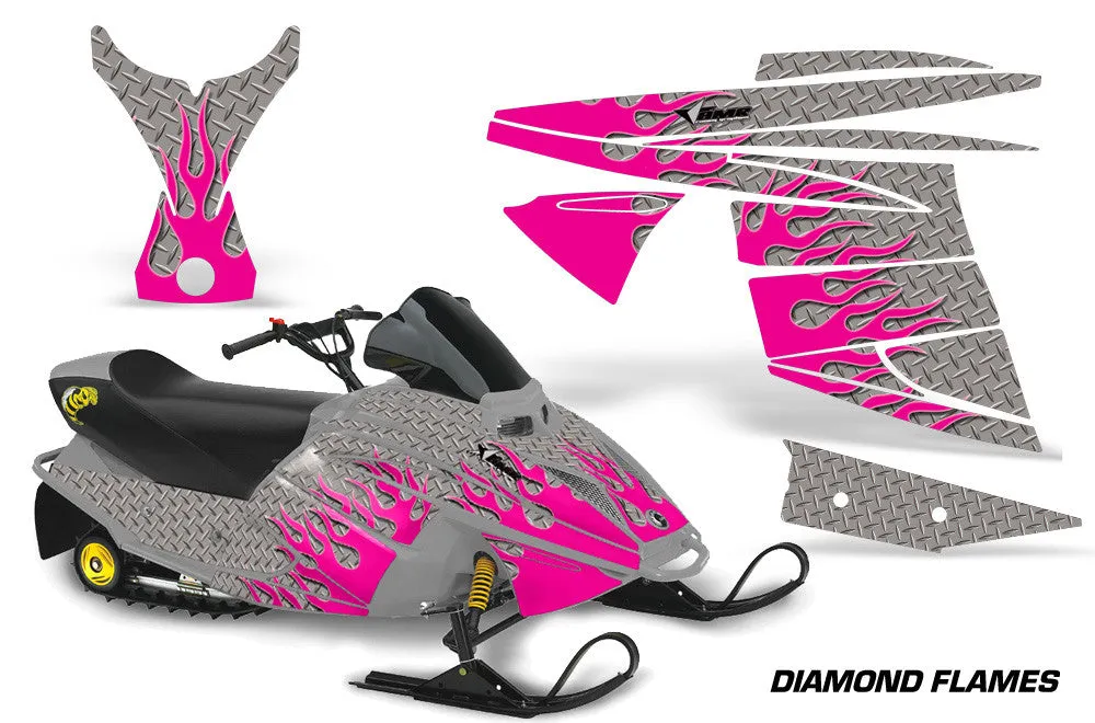 Ski Doo Mini Z Sled Graphic Wrap Kit (2003-2008)