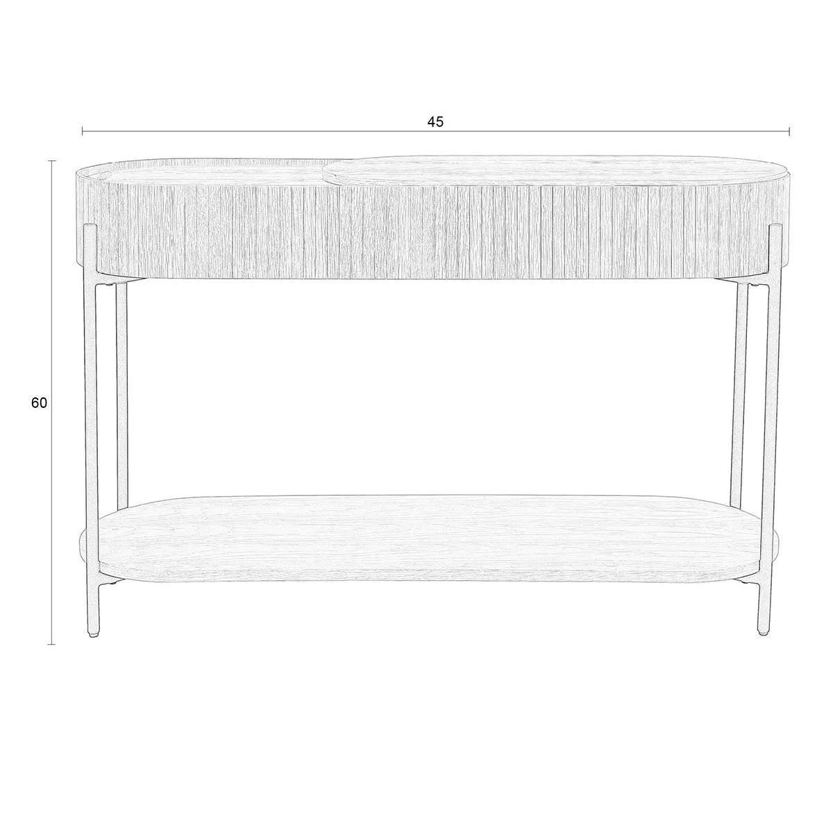 Slides Natural Console Table