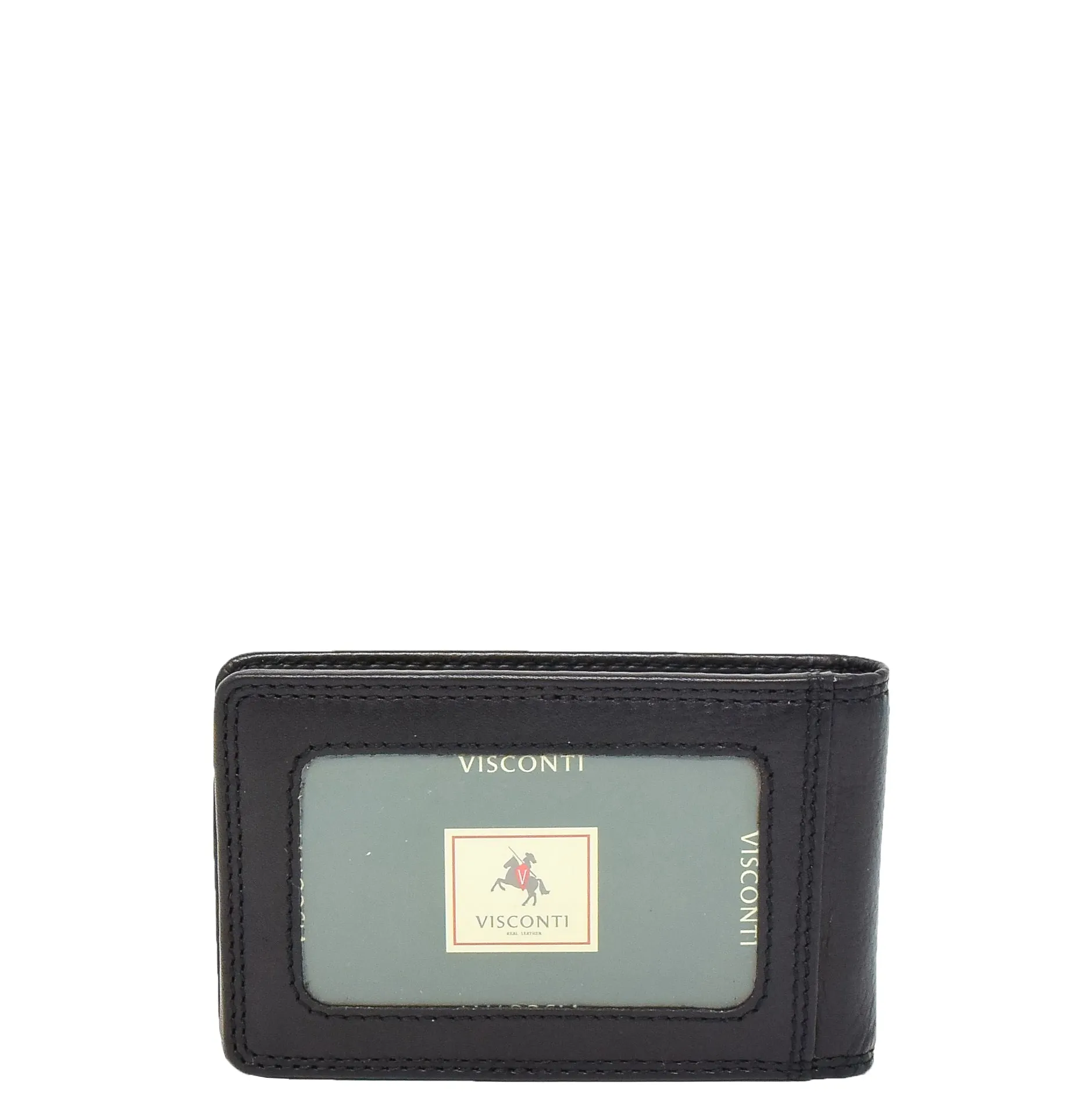 Slim Fold Leather Card Wallet Madrid Black