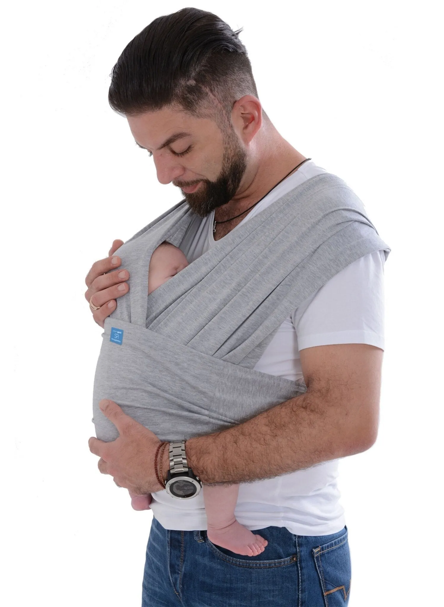 SnuggleRoo Baby Carrier -  Light Grey