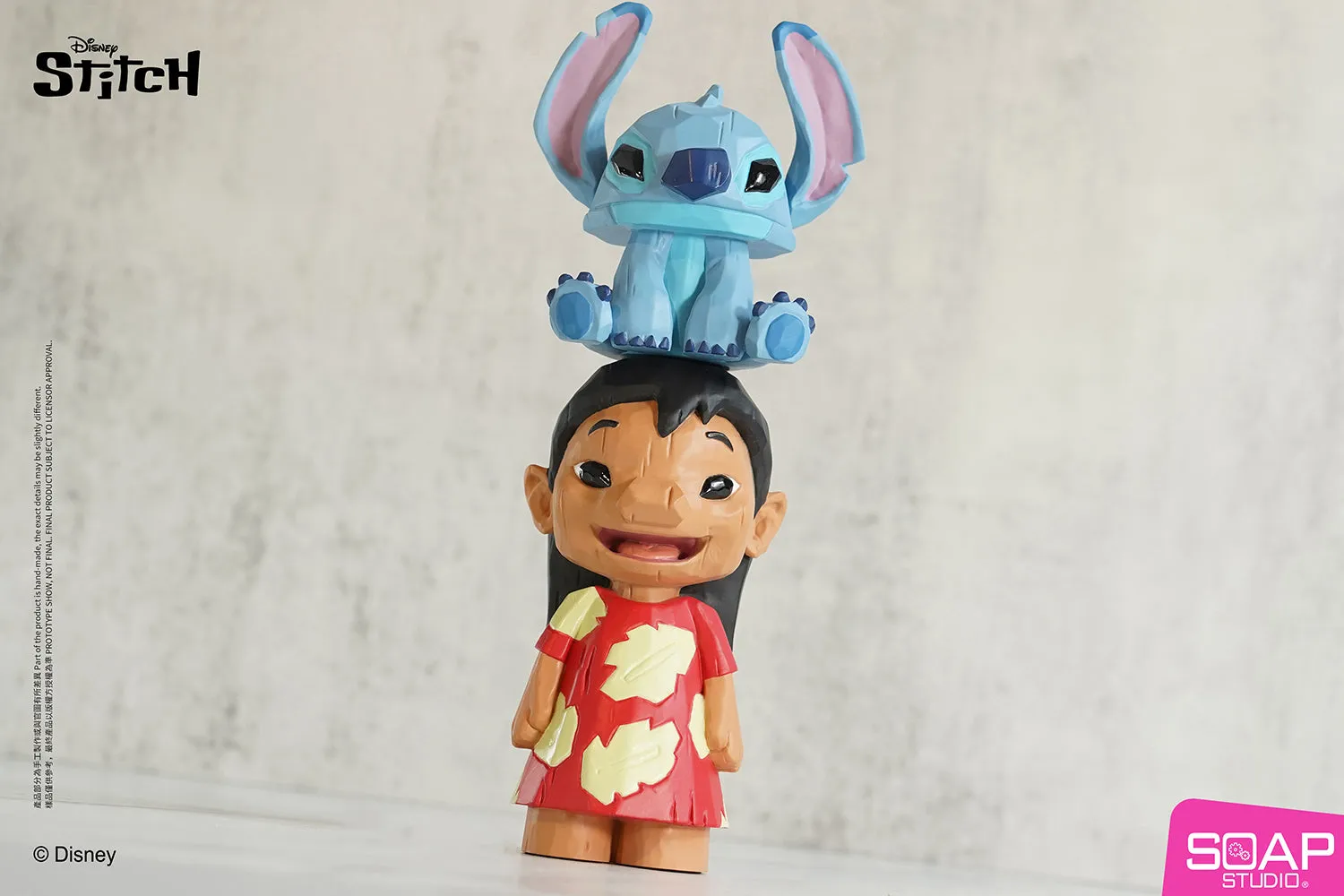 Soap Studio DY023 Stitch and Lilo Faux Wood Totem Carving Statue