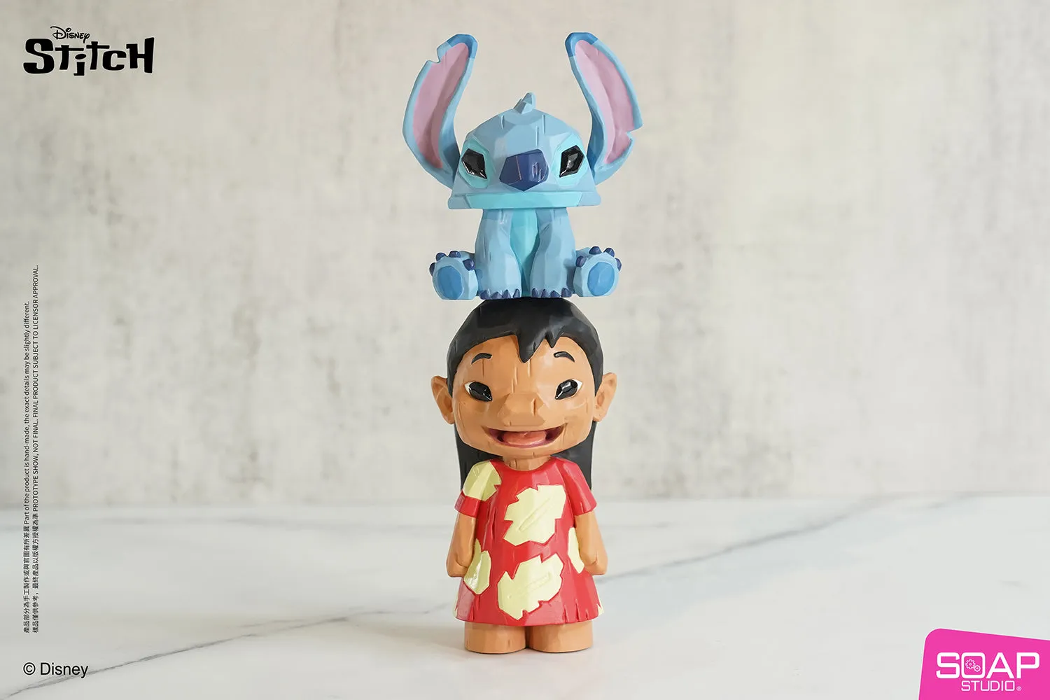 Soap Studio DY023 Stitch and Lilo Faux Wood Totem Carving Statue