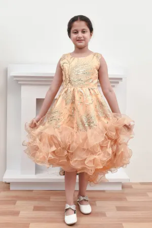 Sparkling Mustard Princess Frock