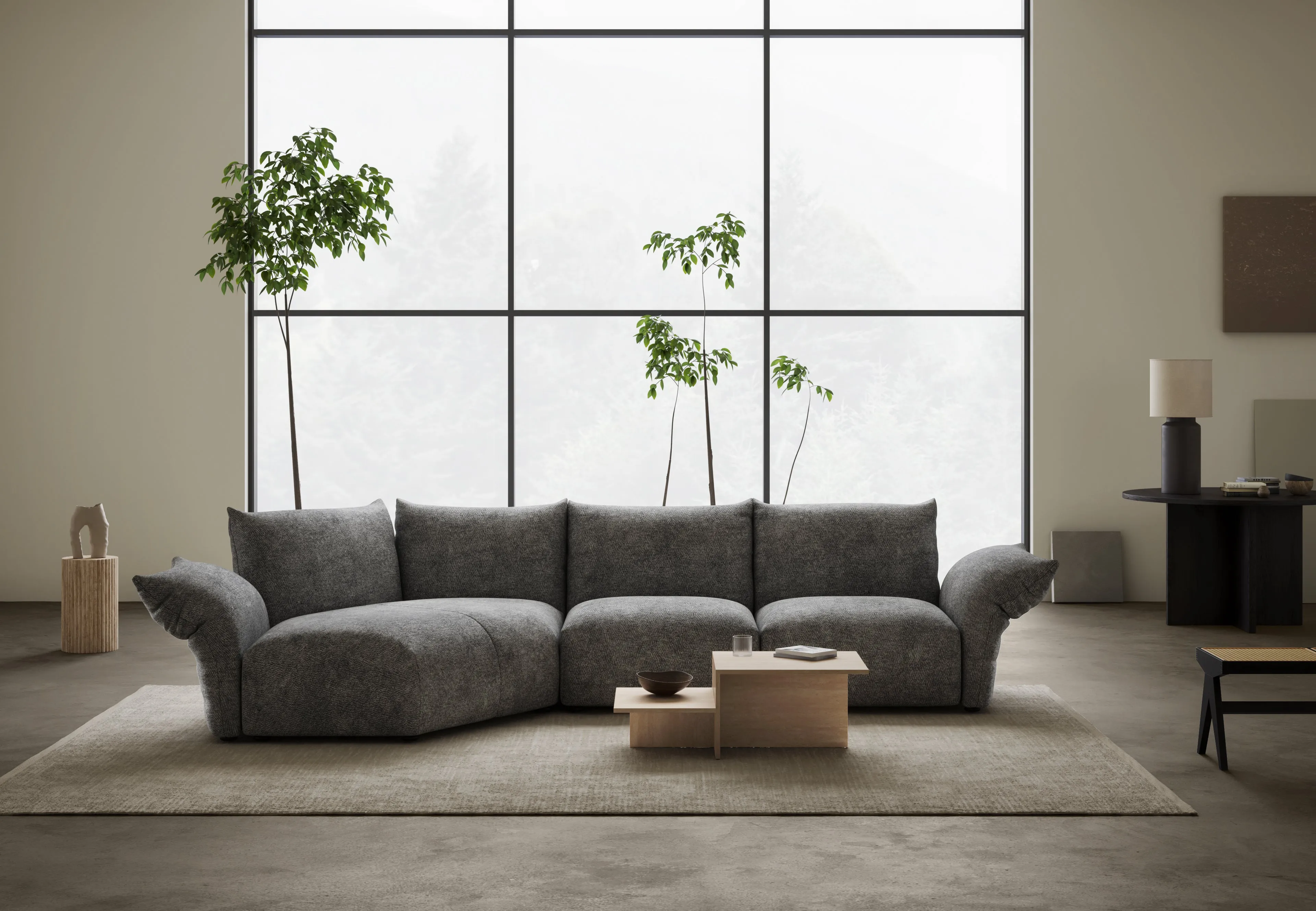 Standard - Standard Sofa, Charcoal Chenille