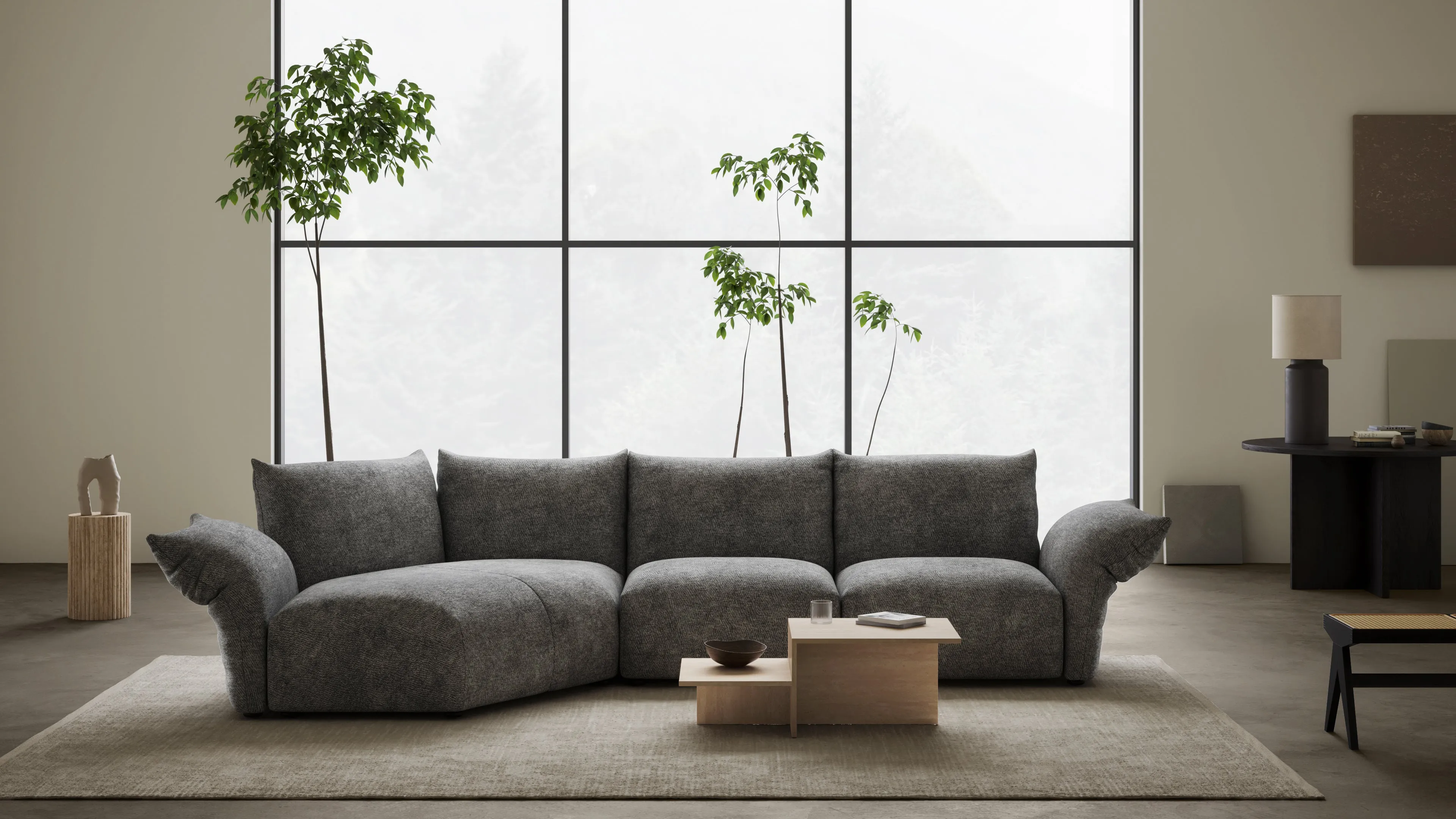 Standard - Standard Sofa, Charcoal Chenille