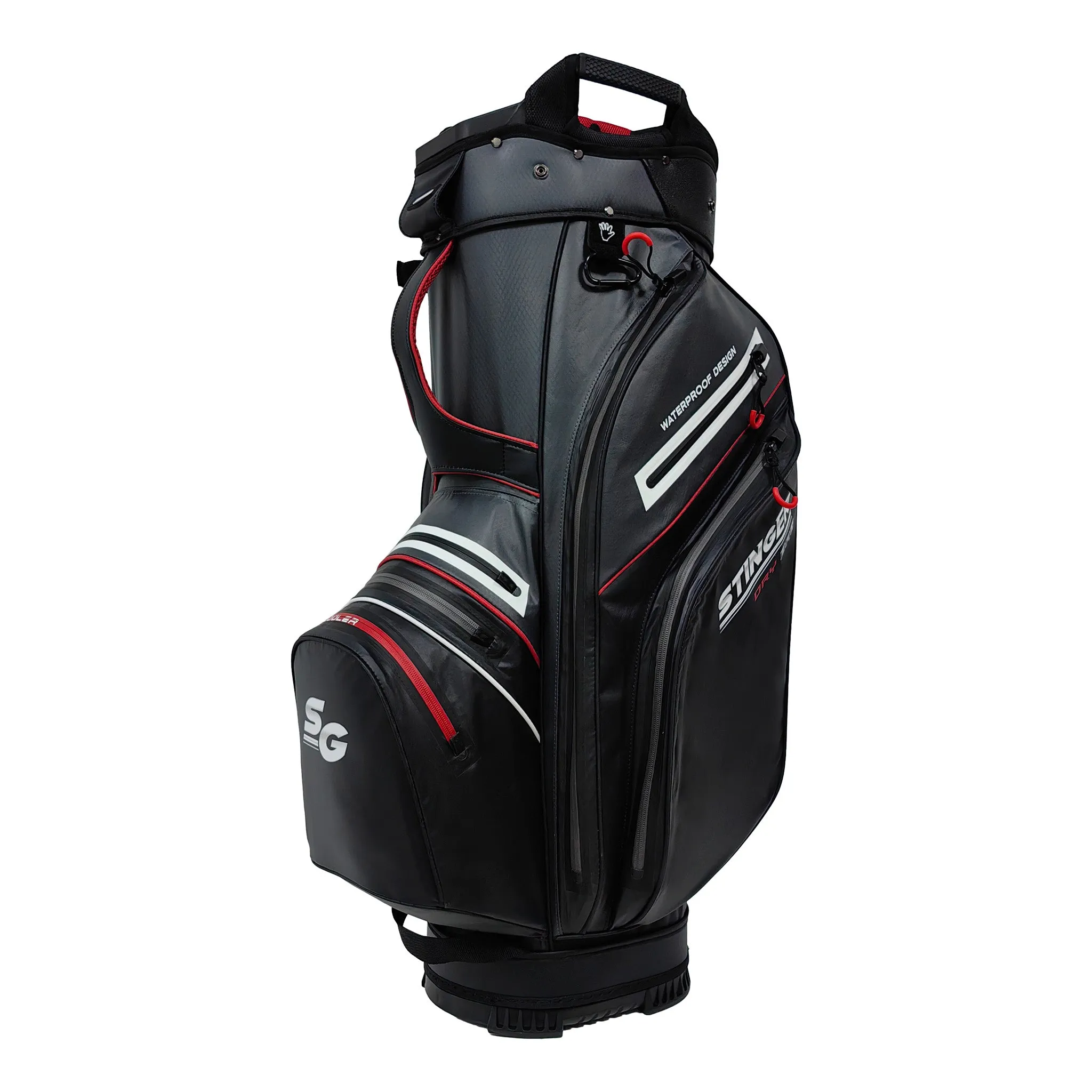 Stinger Waterproof Golf Bag Version 2  - Black / Red