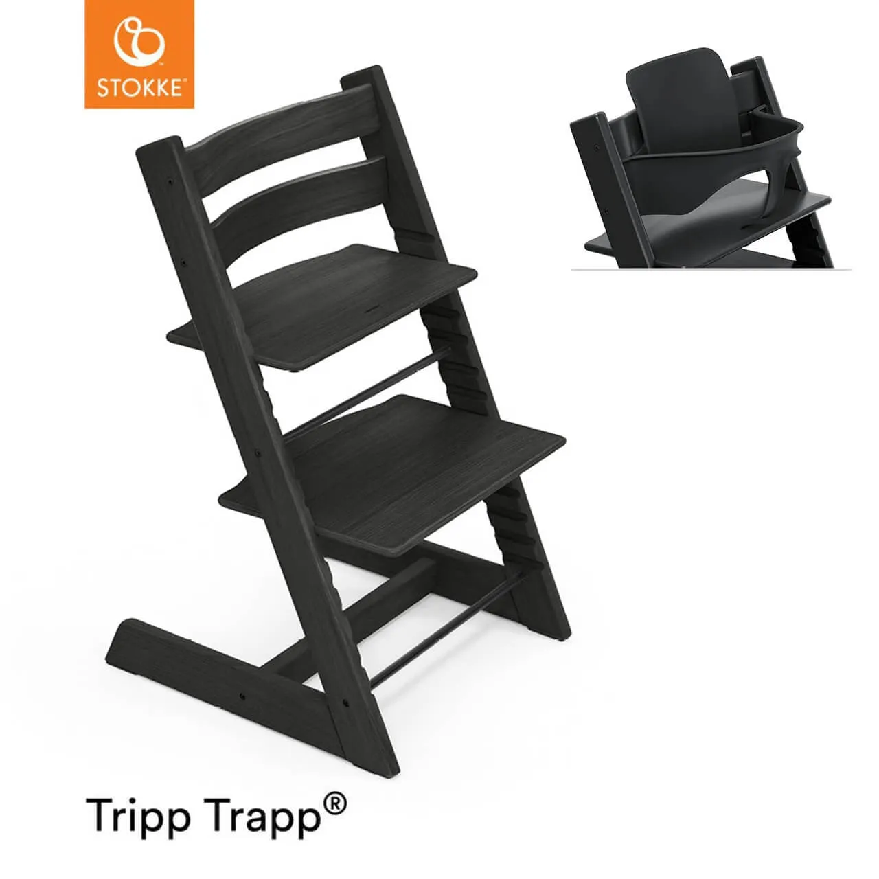 Stokke Tripp Trapp Highchair - Oak Black