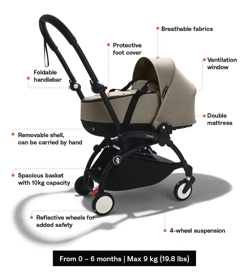 Stokke® YOYO³ Stroller W/Newborn Shell - Black