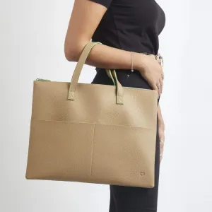 Tucuman Tote Bag | Sandy Beige / Green