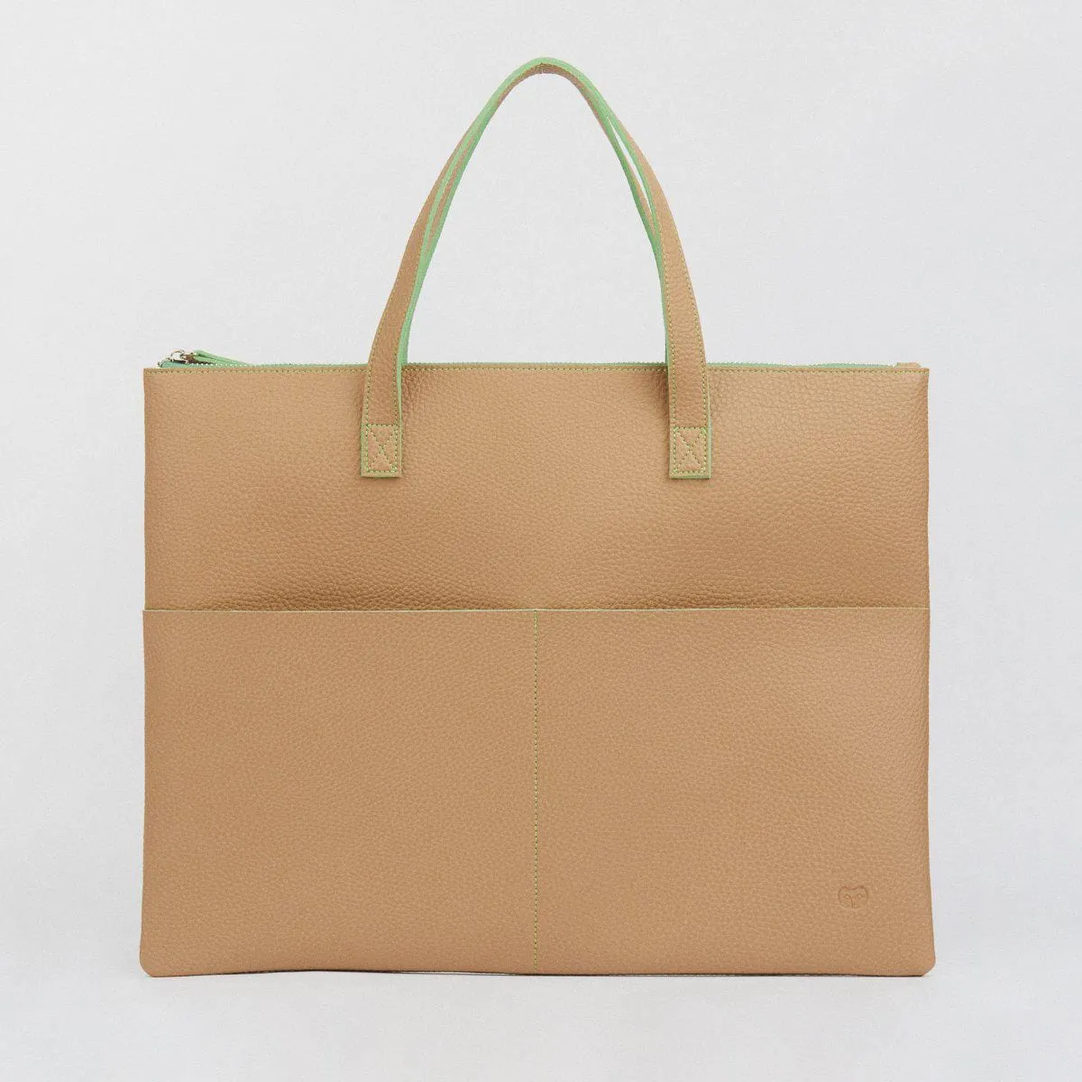 Tucuman Tote Bag | Sandy Beige / Green