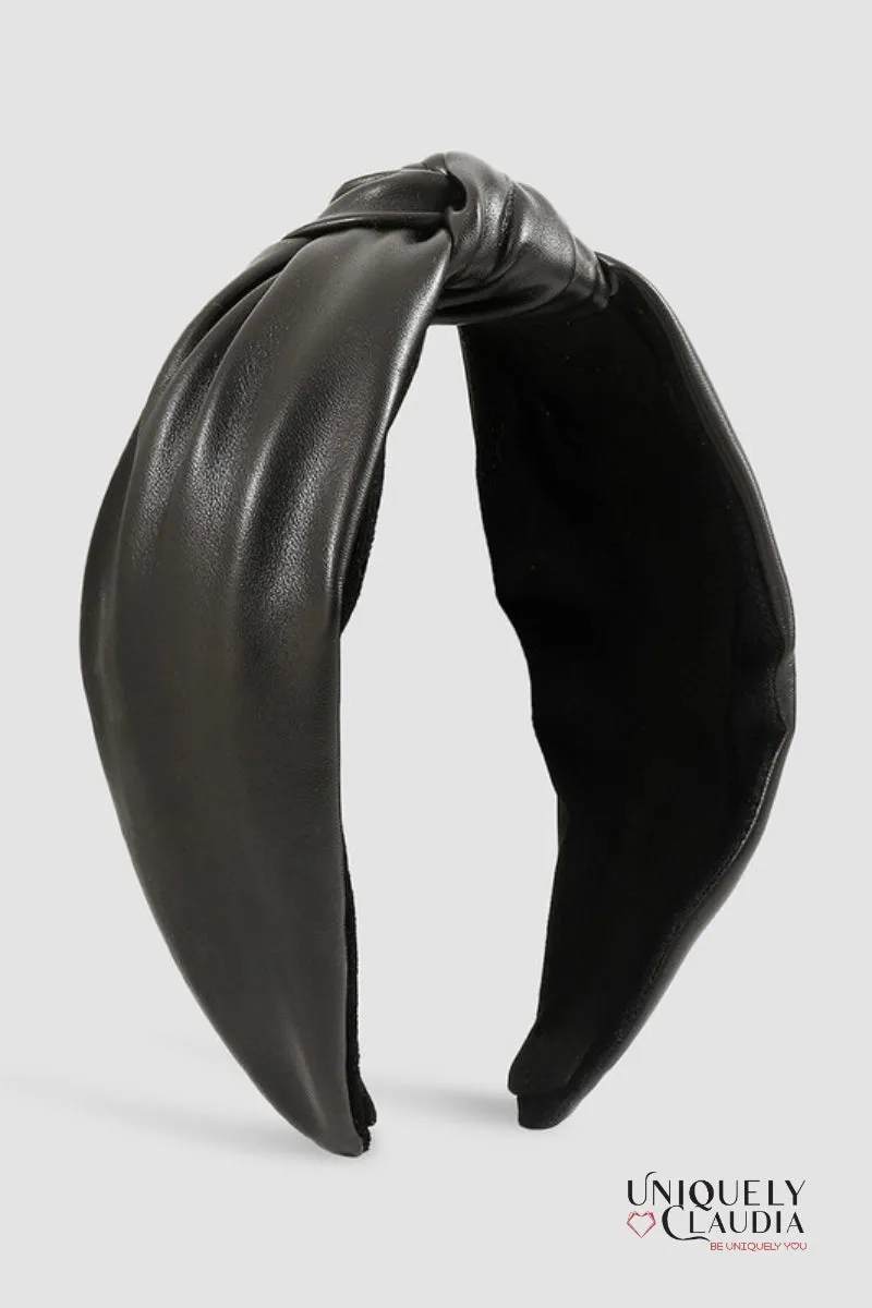 Twisted Vegan Leather Headband