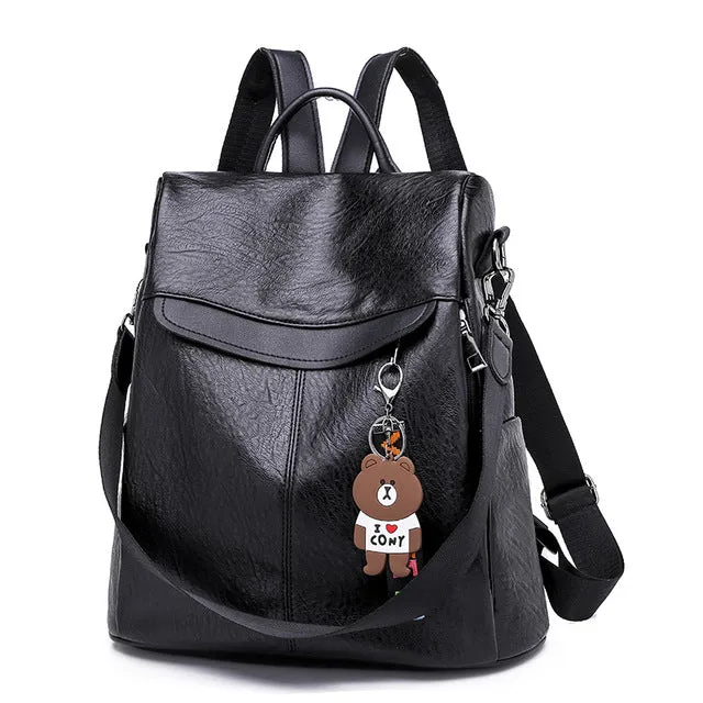 Vadim Anti Theft Backpack Women Bags Multifunction Female Backpack Girls Schoolbag 2019 Travel Backpack Leather Women Sac A Dos