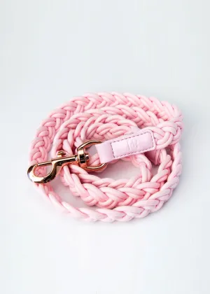 VEGAN LEATHER BRAIDED BABY PINK LEASH