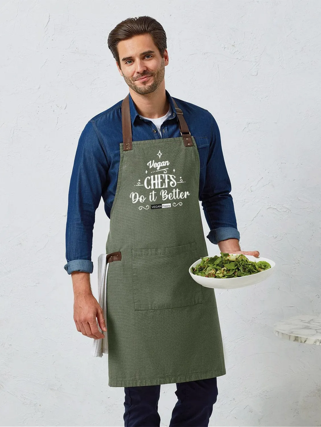 Vegan Oxford Bib Apron