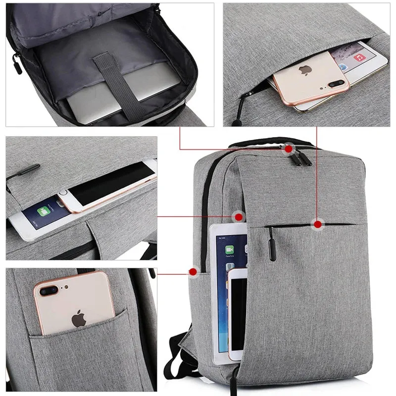 Versatile Travel Backpack with USB Charging - Waterproof Laptop Bag