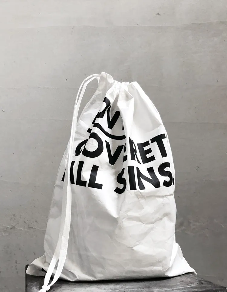 VM | Bag | DuPont Drawstring Bag | LOVE COVERETH ALL SINS