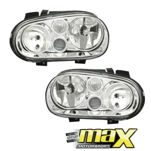 VW Golf 4 OEM Style Crystal Headlights