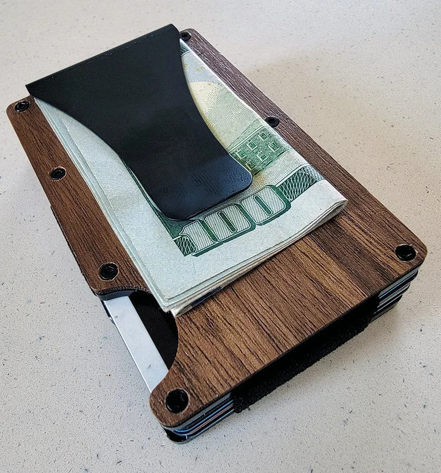 Wood Panel RFID Blocking Minimalist Wallet