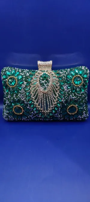 Zarina Rhinestone and Sequins Statement Clutch