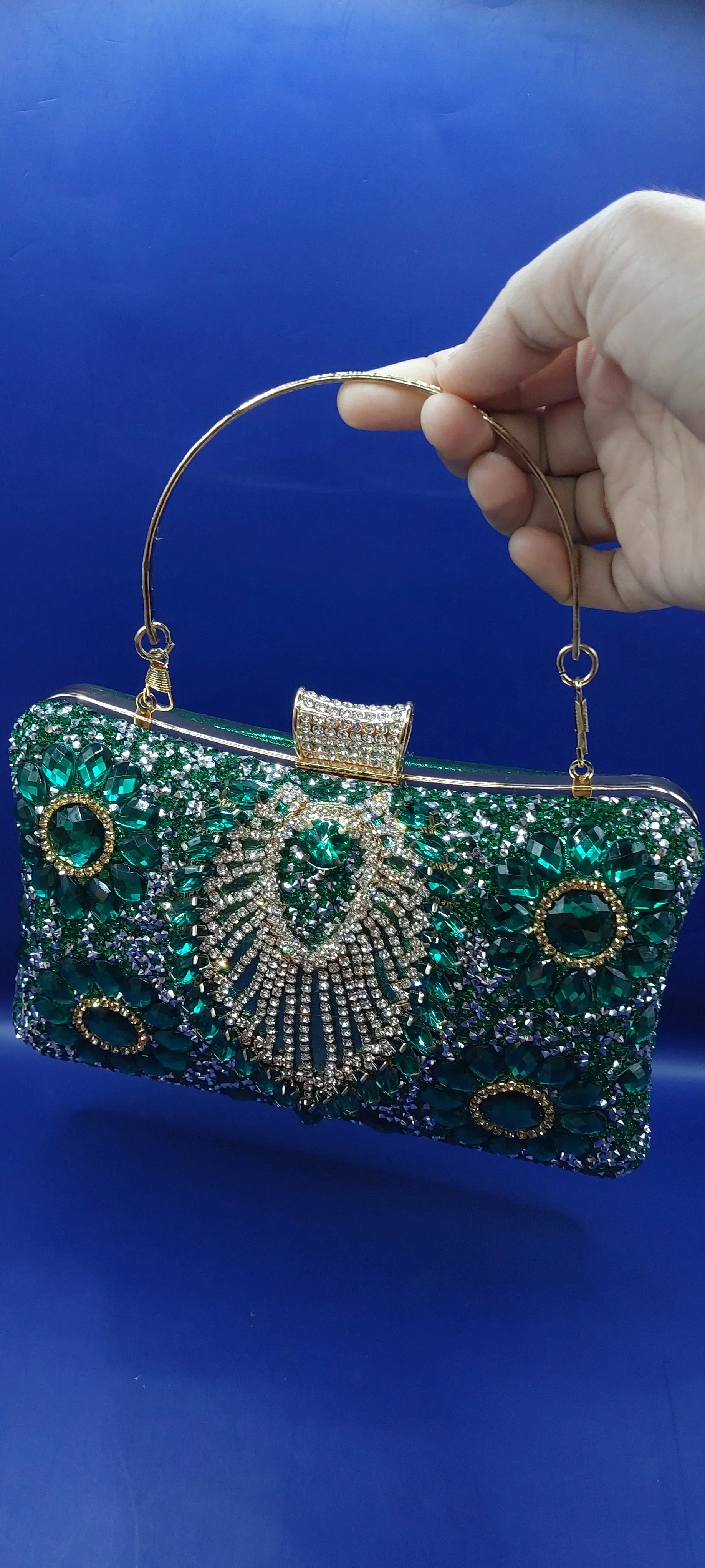 Zarina Rhinestone and Sequins Statement Clutch