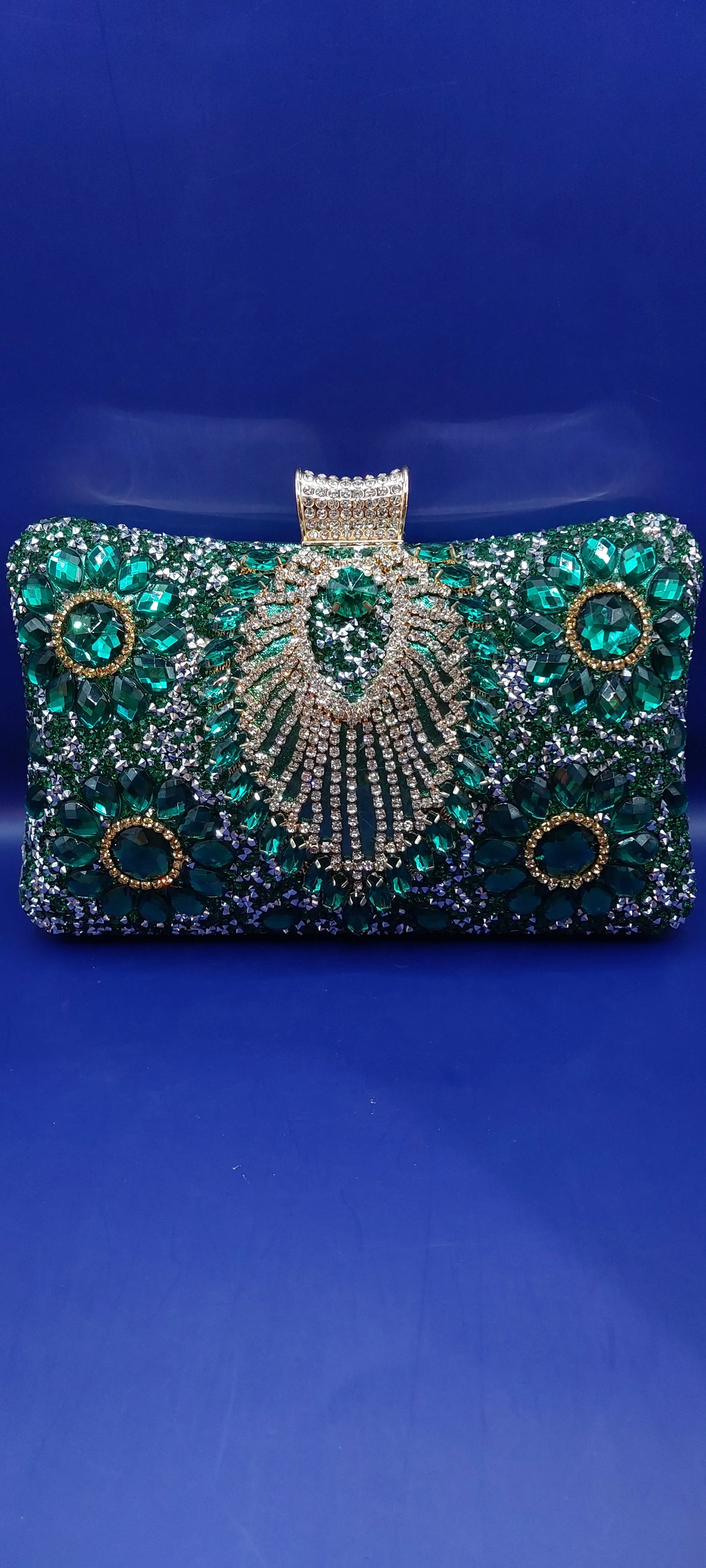 Zarina Rhinestone and Sequins Statement Clutch