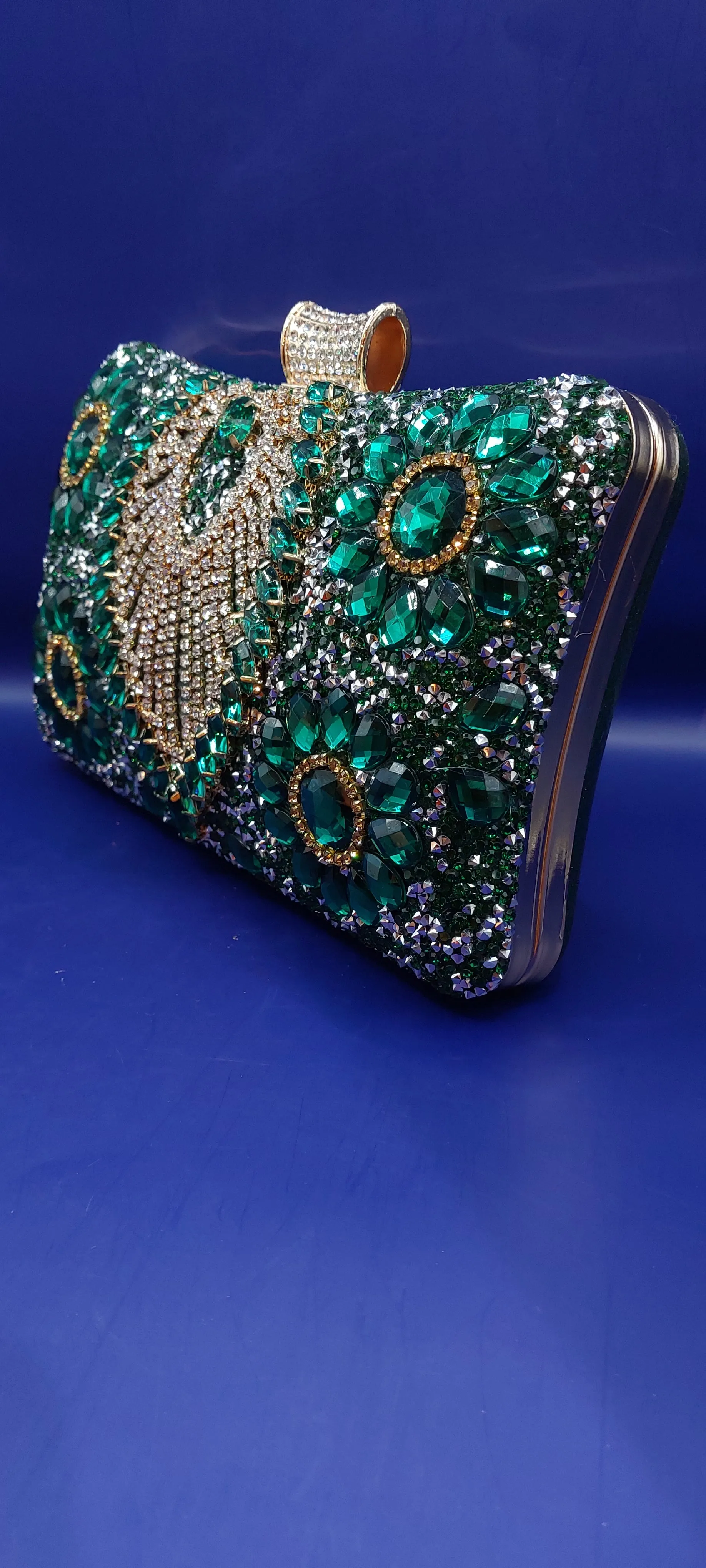 Zarina Rhinestone and Sequins Statement Clutch