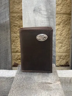 Zep-Pro IWT2CRZH-USM University of Southern Miss Brown “Crazy Horse” Leather Tri-fold Wallet